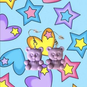 Handmade bear earrings!